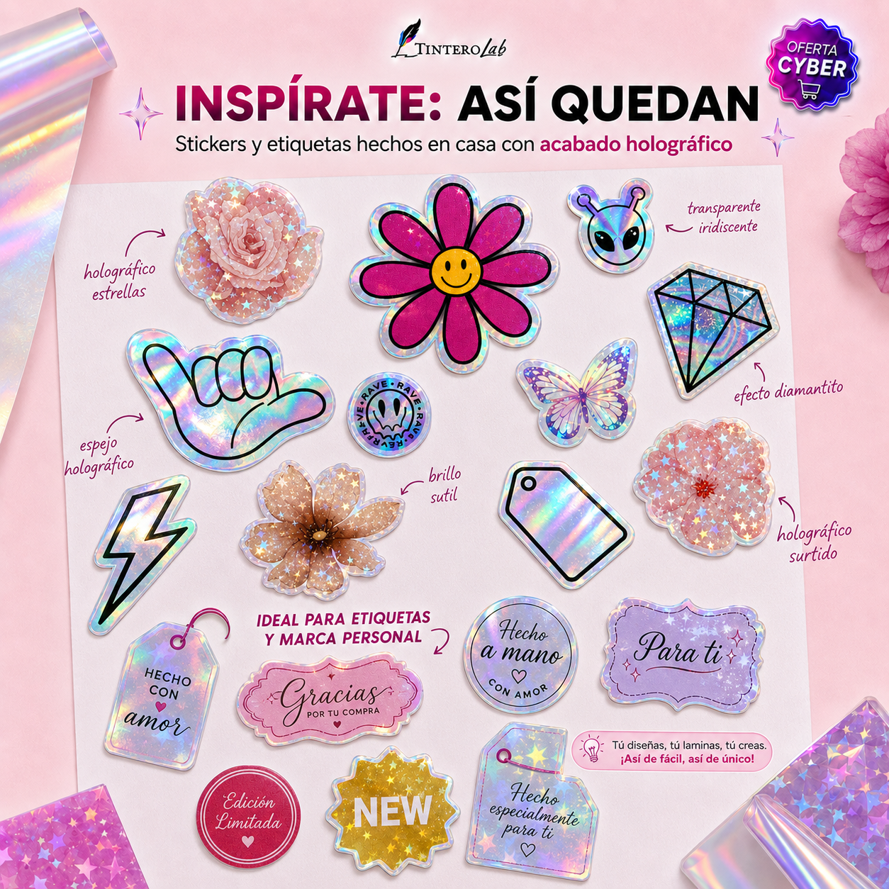 PACK STIKERS QUE BRILLAN