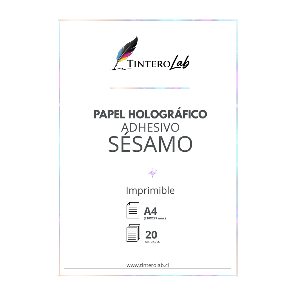 Holográfico Adhesivo imprimible SESAMO (20h)