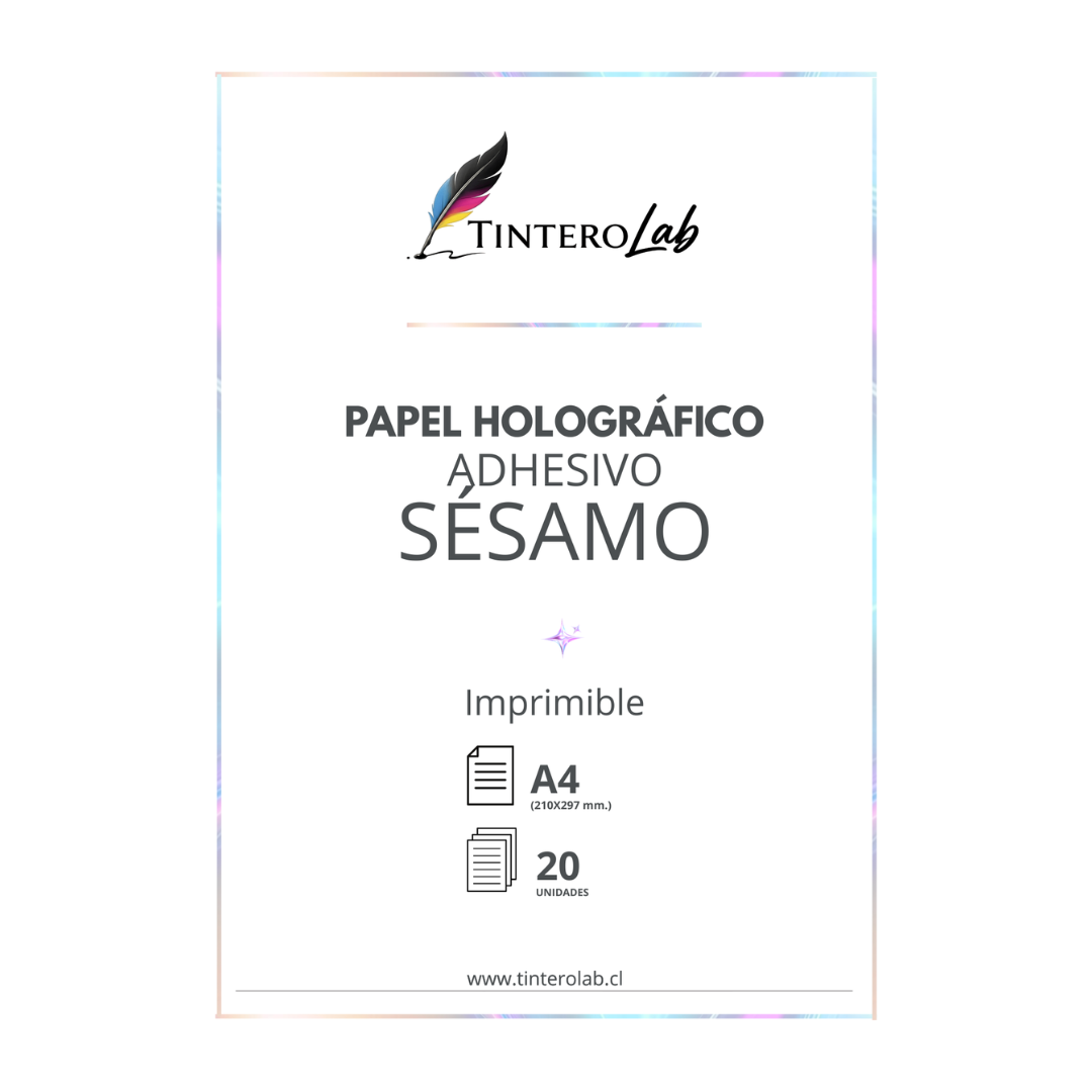 Holográfico Adhesivo imprimible SESAMO (20h)
