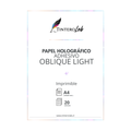 Holográfico Adhesivo imprimible OBLIQUE LIGHT (20h)