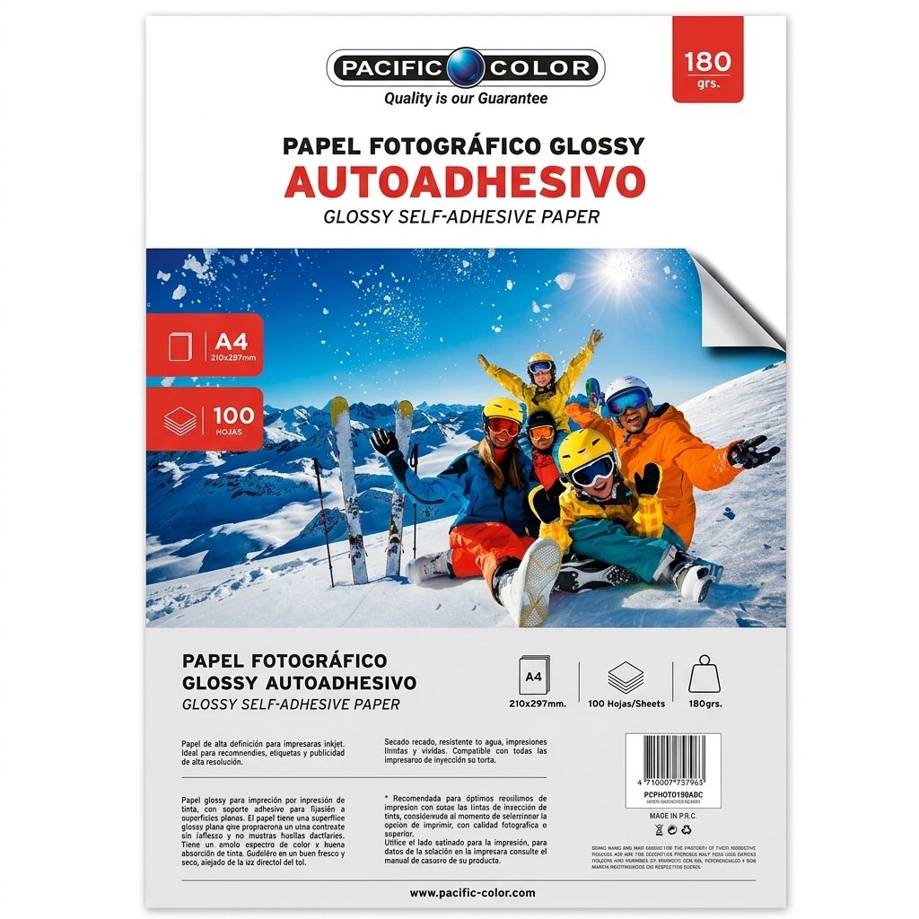 Fotográfico Adhesivo Glossy A4 100 hojas