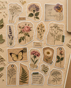 +200 Stickers Jardín Secreto - Flores, plantas, Vintage, Jardín.