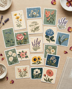 +200 Stickers Jardín Secreto - Flores, plantas, Vintage, Jardín.