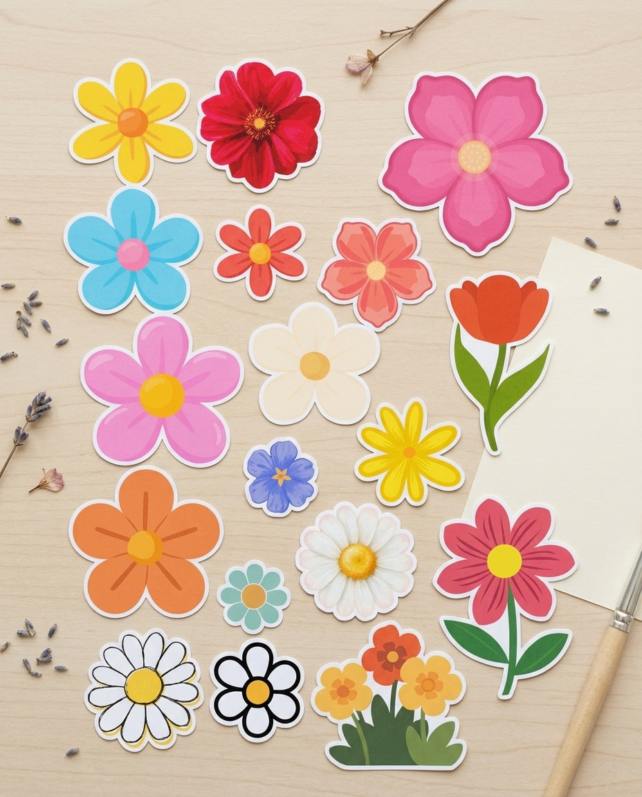 +200 Stickers Jardín Secreto - Flores, plantas, Vintage, Jardín.