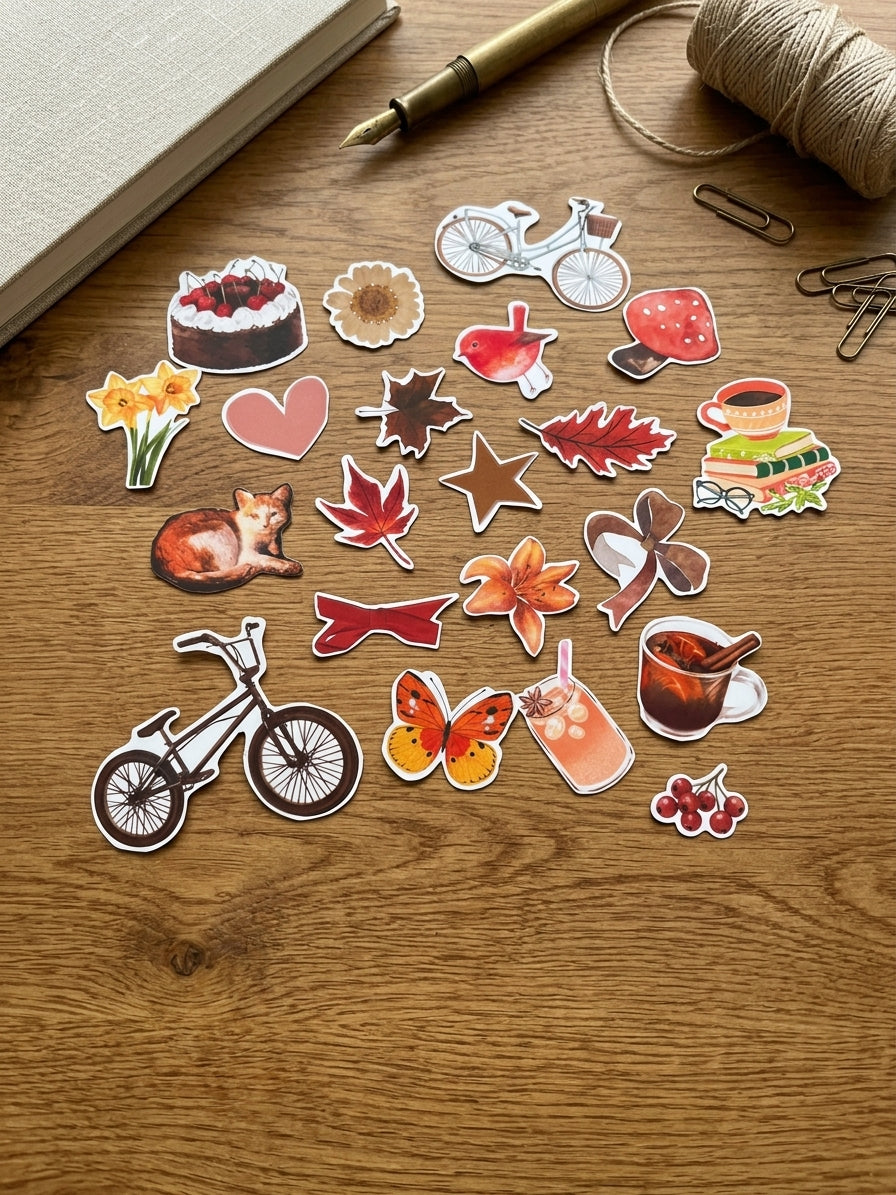 Baúl de Recortes  - 178 Stickers Retro/vintage/Journaling
