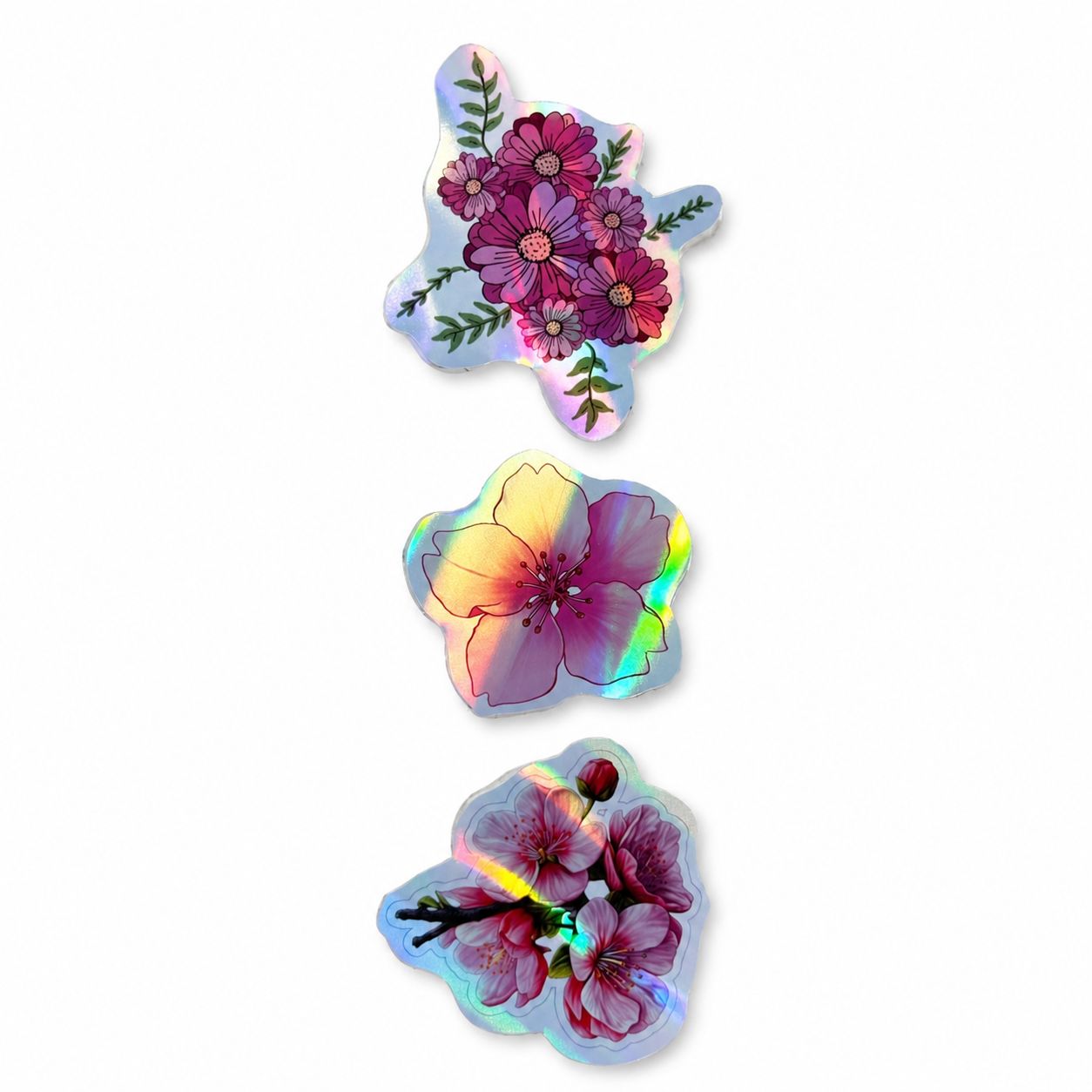 Stikers Holográfico MIX Flores. 30und