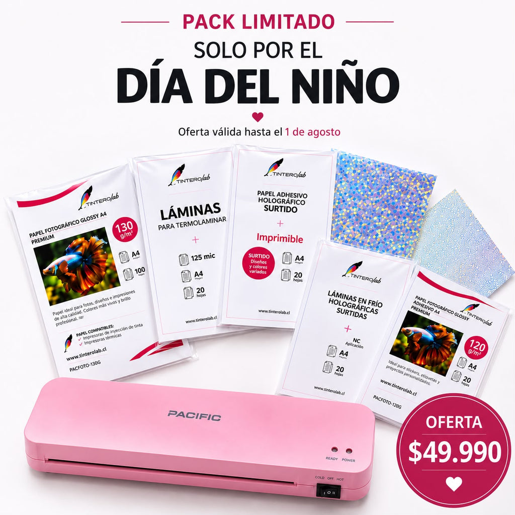PACK OFERTA + TERMOLAMINADORA ROSA
