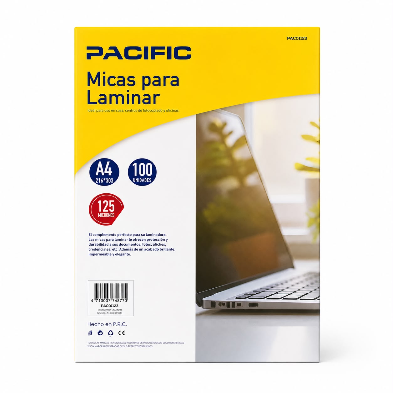 Micas para Termolaminar A4 / 100und. / 125mic